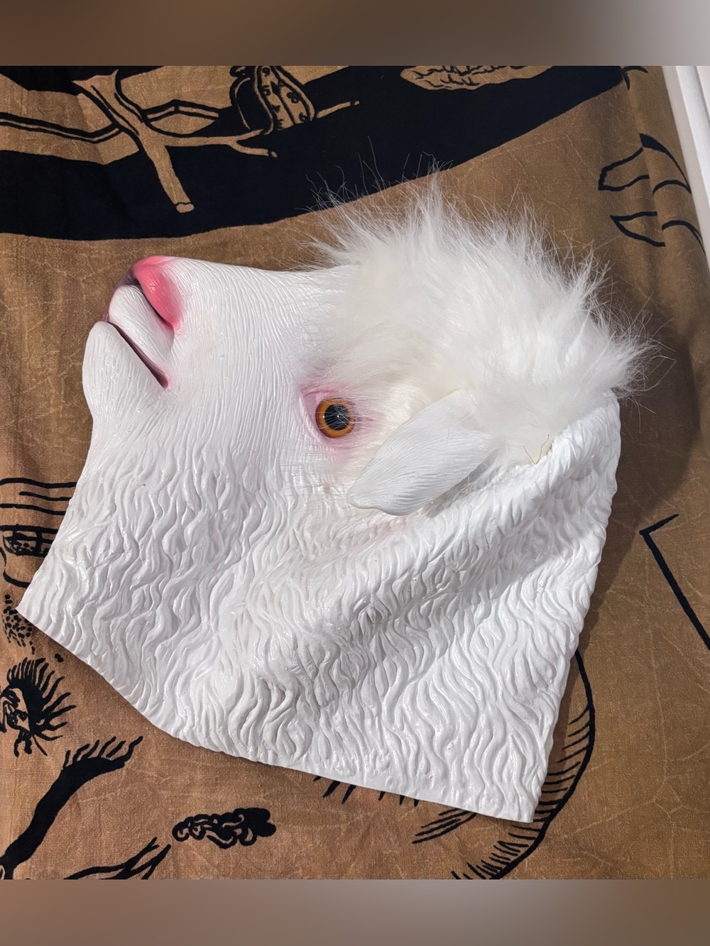 White Lamb costume Mask